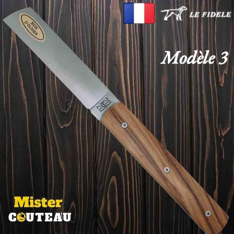 Couteau  20/20 Le Fidèle olivier modèle 3