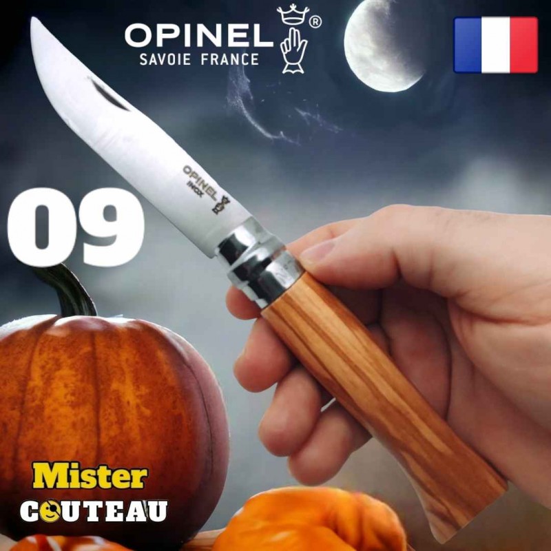 Couteau OPINEL 09 olivier inox