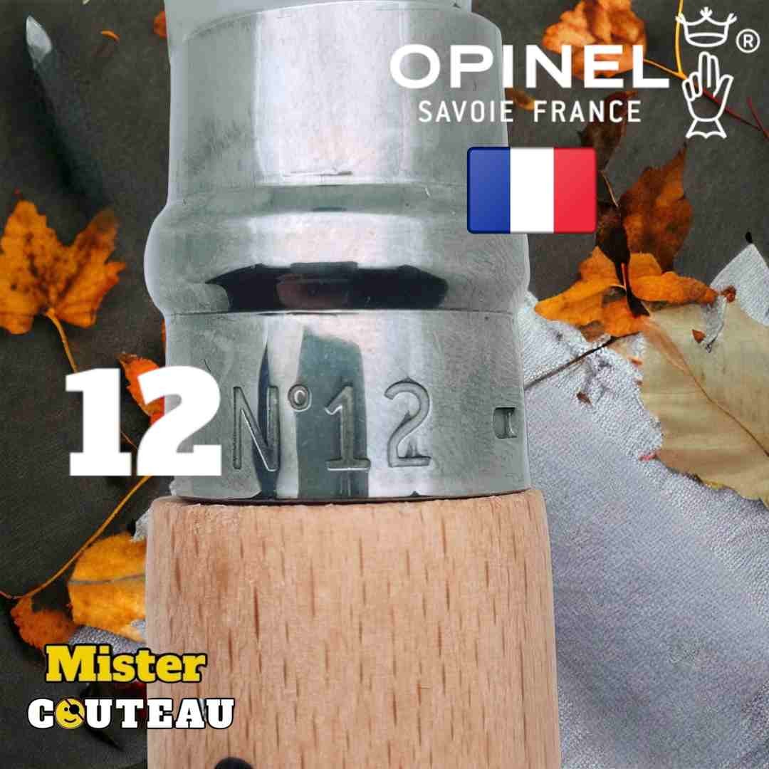 Couteau OPINEL N12 manche hetre lame inox 28cm