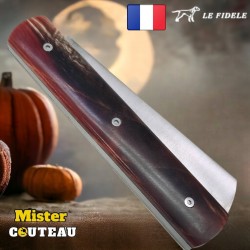 Couteau 20/20 Le Fidèle bois de bouleau stabilisé rouge