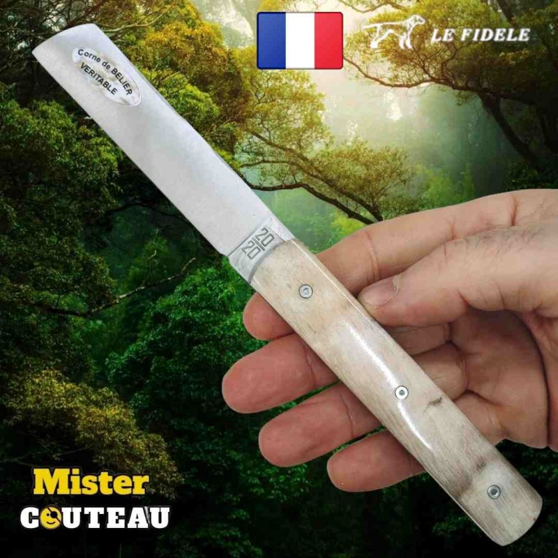 Couteau 20/20 Le Fidèle en corne de bélier