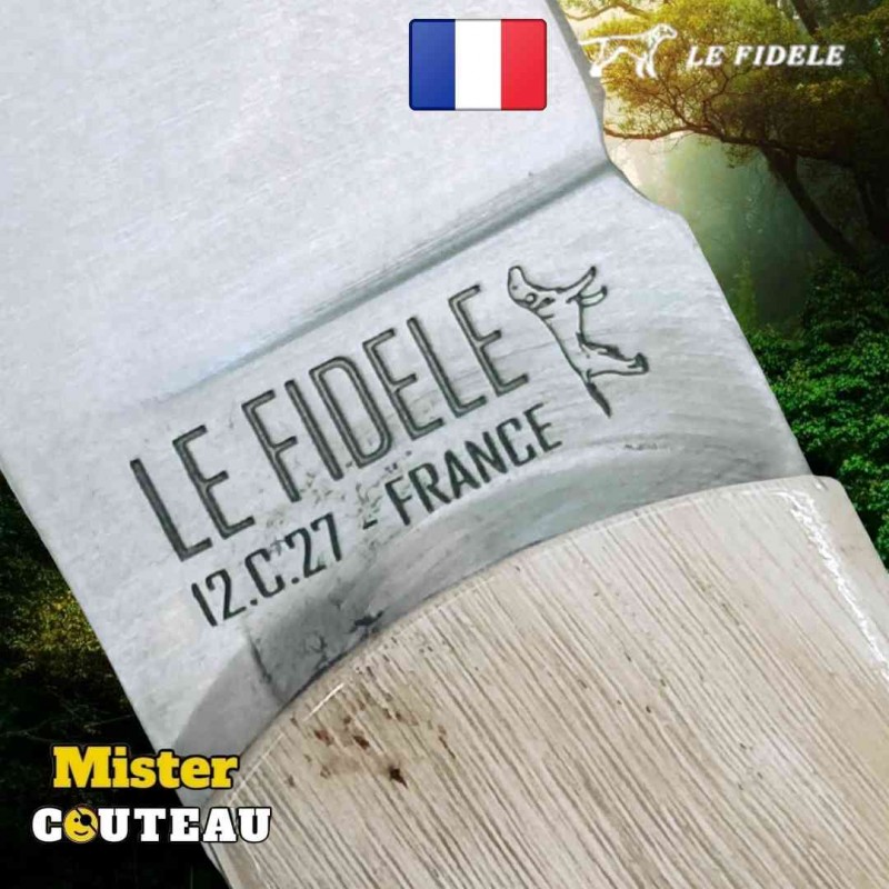 Couteau 20/20 Le Fidèle en corne de bélier