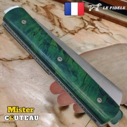 Couteau 20/20 Le Fidèle bois de peuplier stabilisé vert