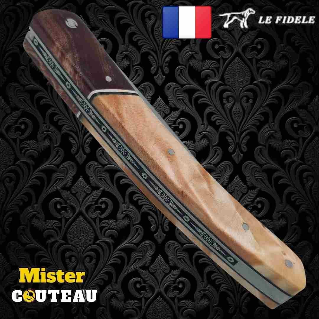 Couteau Thiers par Le Fidèle en frene peuplier bois précieux modèle 5