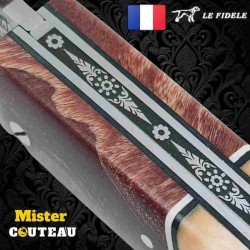 Couteau Thiers par Le Fidèle en frene peuplier bois précieux modèle 5