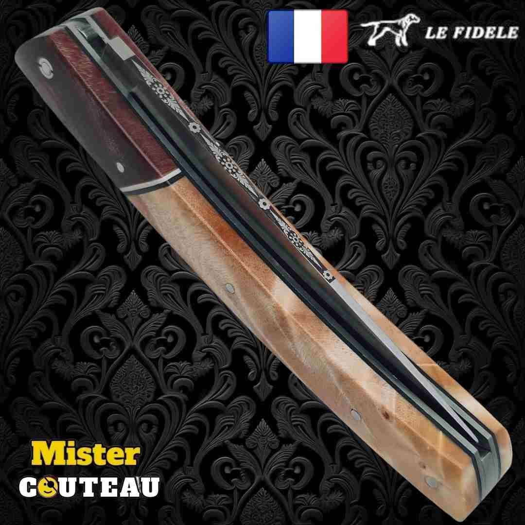 Couteau Thiers par Le Fidèle en frene peuplier bois précieux modèle 5