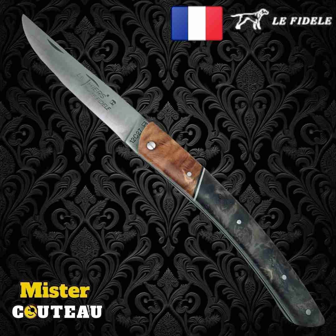Couteau Thiers par Le Fidèle peuplier erable en bois précieux  modèle 6