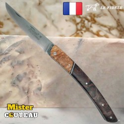 Couteau Thiers par Le Fidèle érable peuplier en bois précieux bi matière modèle 9