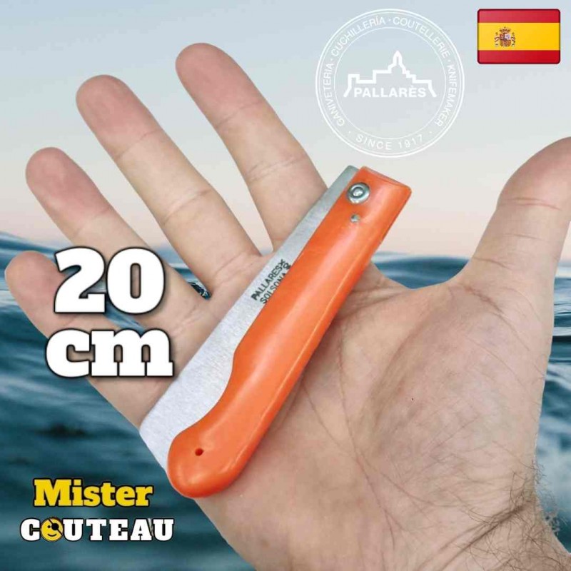 Couteau Pallares pêcheur résine orange lame inox 20cm