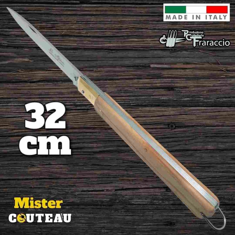 Couteau Fraraccio Sfilato olivier mitre laiton 32 cm