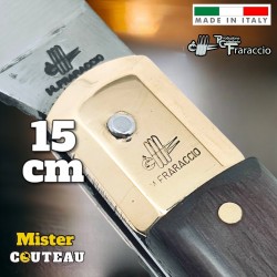 Couteau italien  Fraraccio permesso de la legge palissandre mitre laiton 15 cm