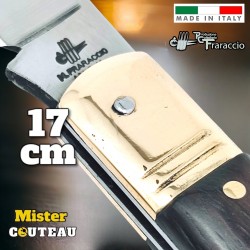 Couteau italien Fraraccio permesso de la legge palissandre mitre laiton 17 cm