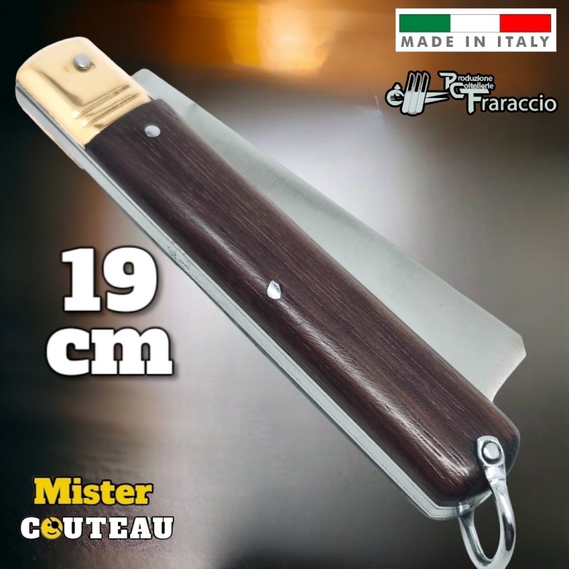 Couteau italien Fraraccio permesso de la legge palissandre mitre laiton 19 cm