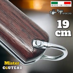 Couteau italien Fraraccio permesso de la legge palissandre mitre laiton 19 cm