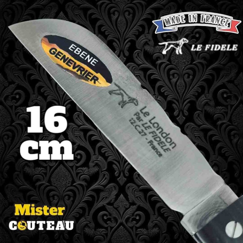 Couteau London par Le Fidèle genévrier ébène 17cm