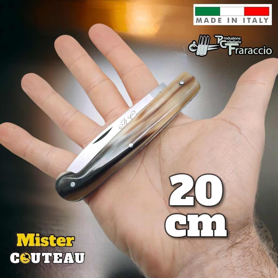 Couteau italien Fraraccio Caccamo corne manche bombé 20 cm