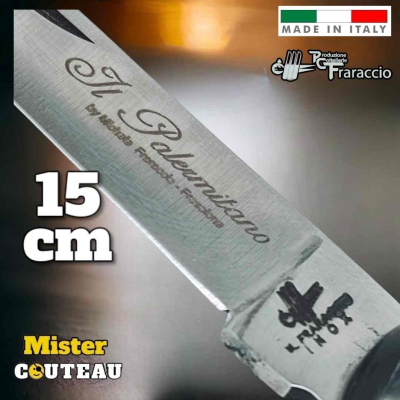 Couteau Fraraccio Sfilato Palermitano corne 15 cm