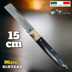 Couteau italien Fraraccio mozzetta corne mitre laiton 15 cm