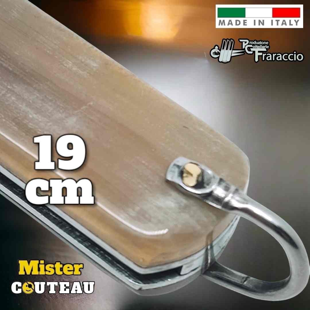 Couteau italien Fraraccio Sfilato corne mitre laiton 19 cm