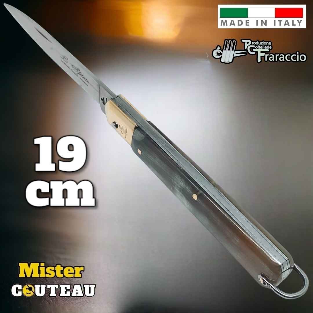 Couteau italien Fraraccio Sfilato corne mitre laiton 19 cm