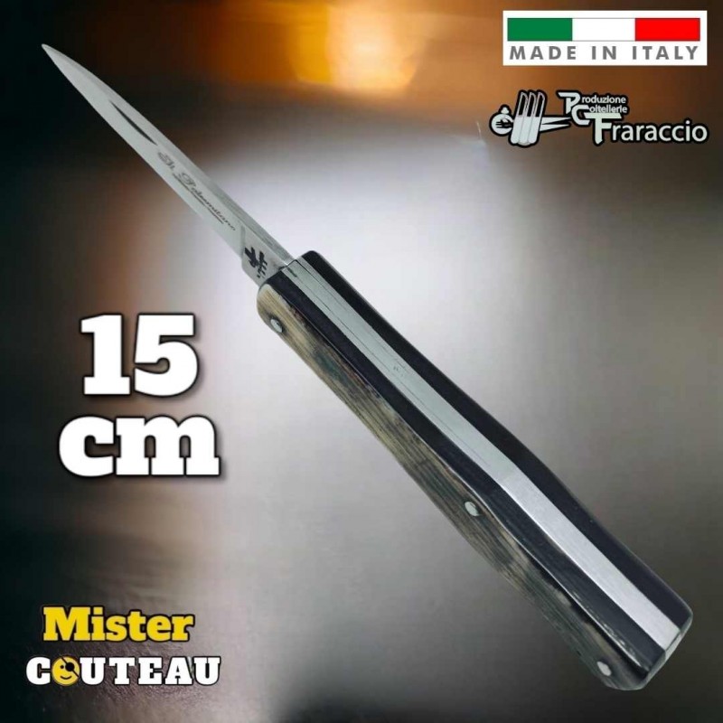 Couteau Fraraccio Sfilato Palermitano corne antique 15 cm