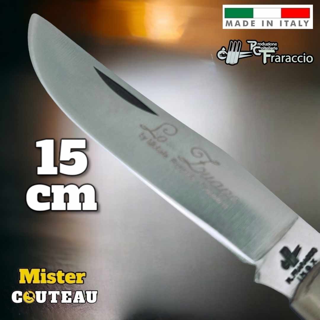 Couteau Fraraccio Zuavo corne plein manche 15 cm