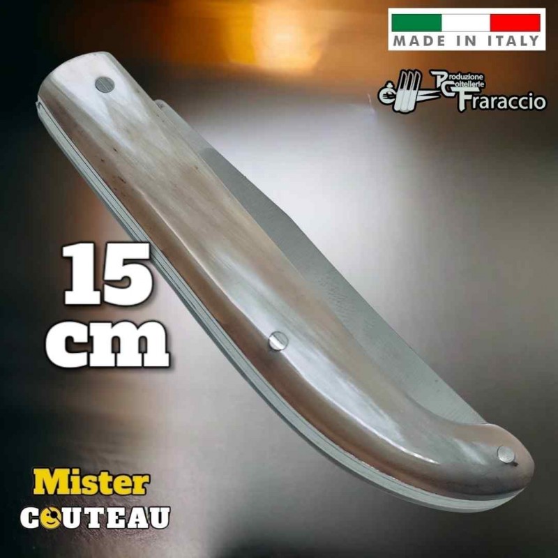 Couteau Fraraccio Zuavo corne plein manche 15 cm