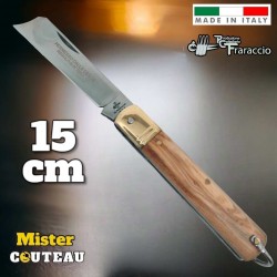 Couteau Fraraccio permesso de la legge olivier mitre laiton 15 cm