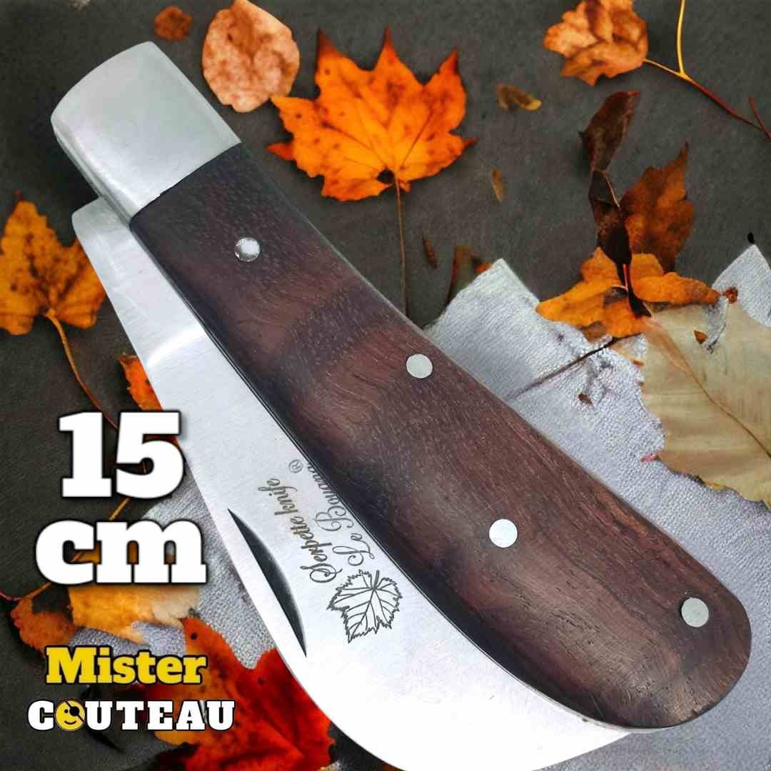 Petit couteau Serpette manche bois 15cm