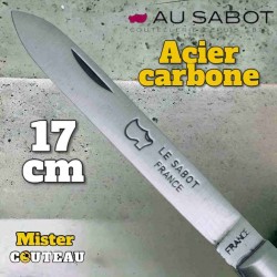 Petit couteau Au Sabot queue de poisson acier carbone manche rodhoid ecaille tortue