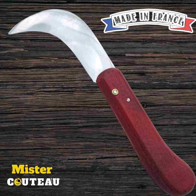 Couteau grande serpette pliante Sauzedde Roddier acier carbone 21cm