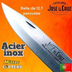 Couteau José Da Cruz balle douille 12.7 lame inox