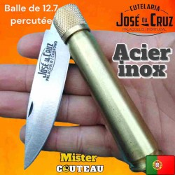 Couteau José Da Cruz balle douille 12.7 lame inox