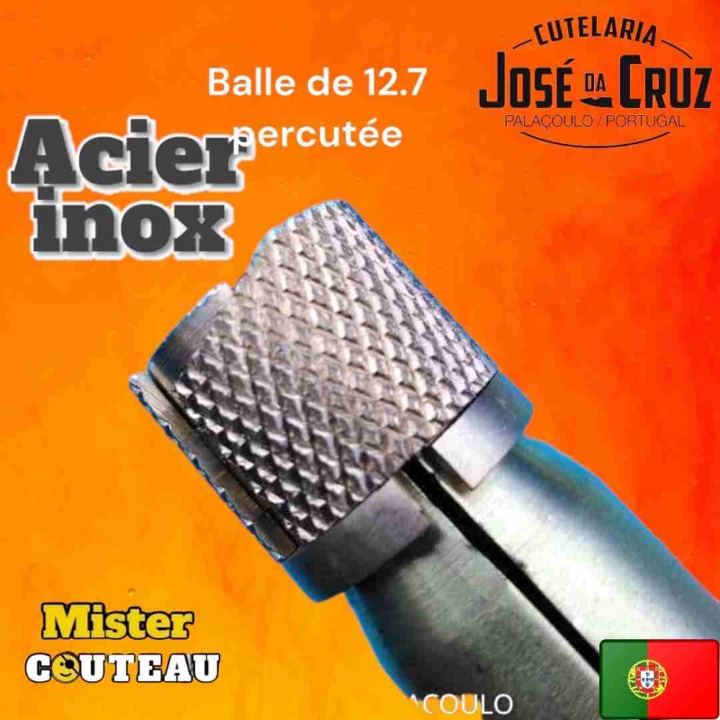 Couteau José Da Cruz balle douille 12.7 lame inox