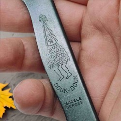Couteau Douk Douk manche bronze d'arme lame carbone 16cm