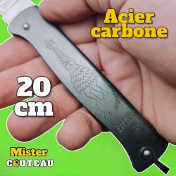 Couteau Douk Douk manche bronze d'arme lame carbone 20cm