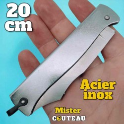Couteau Douk Douk manche acier inox 20cm lame inox