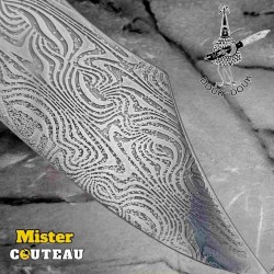 Couteau Douk Douk manche damas inox bronze d'arme 20cm