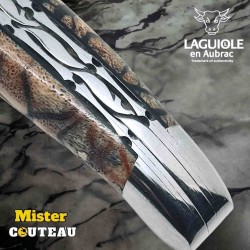 Laguiole en Aubrac abeille forgée corail tigre