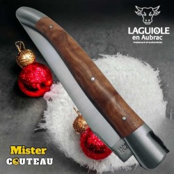 Couteau Laguiole en Aubrac mouche prestige olivier 2 mitres