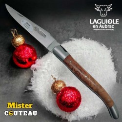 Couteau Laguiole en Aubrac mouche prestige olivier 2 mitres