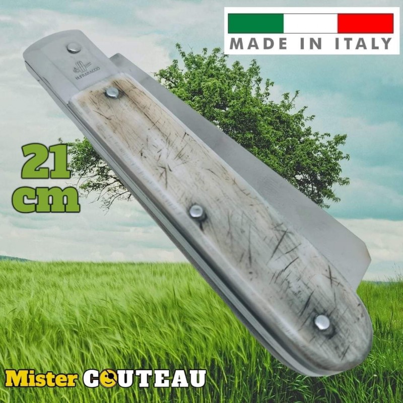 Couteau italien Fraraccio Mozzetta 21cm corne antique mitre inox