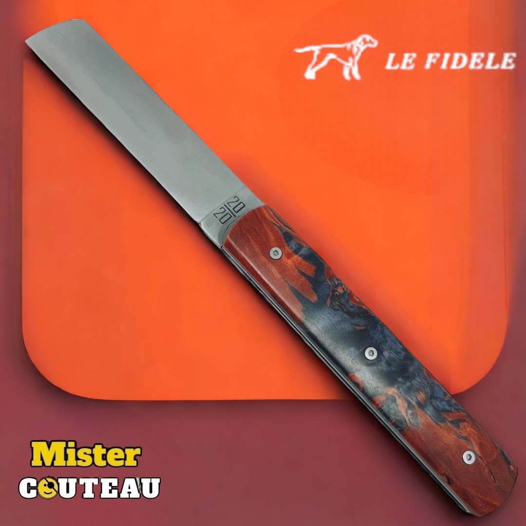 Couteau  20/20 Le Fidèle bois stabilisé  2 couleurs collection éphémère