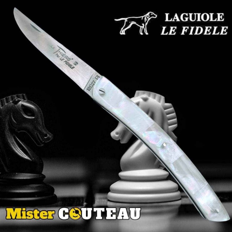 Couteau Thiers par Le Fidèle nacre 22cm