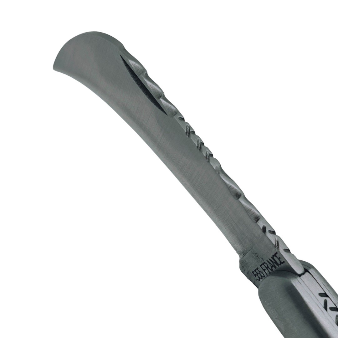 Couteau serpette 555 France Sauzedde Roddier corne noire lame carbone Thiers