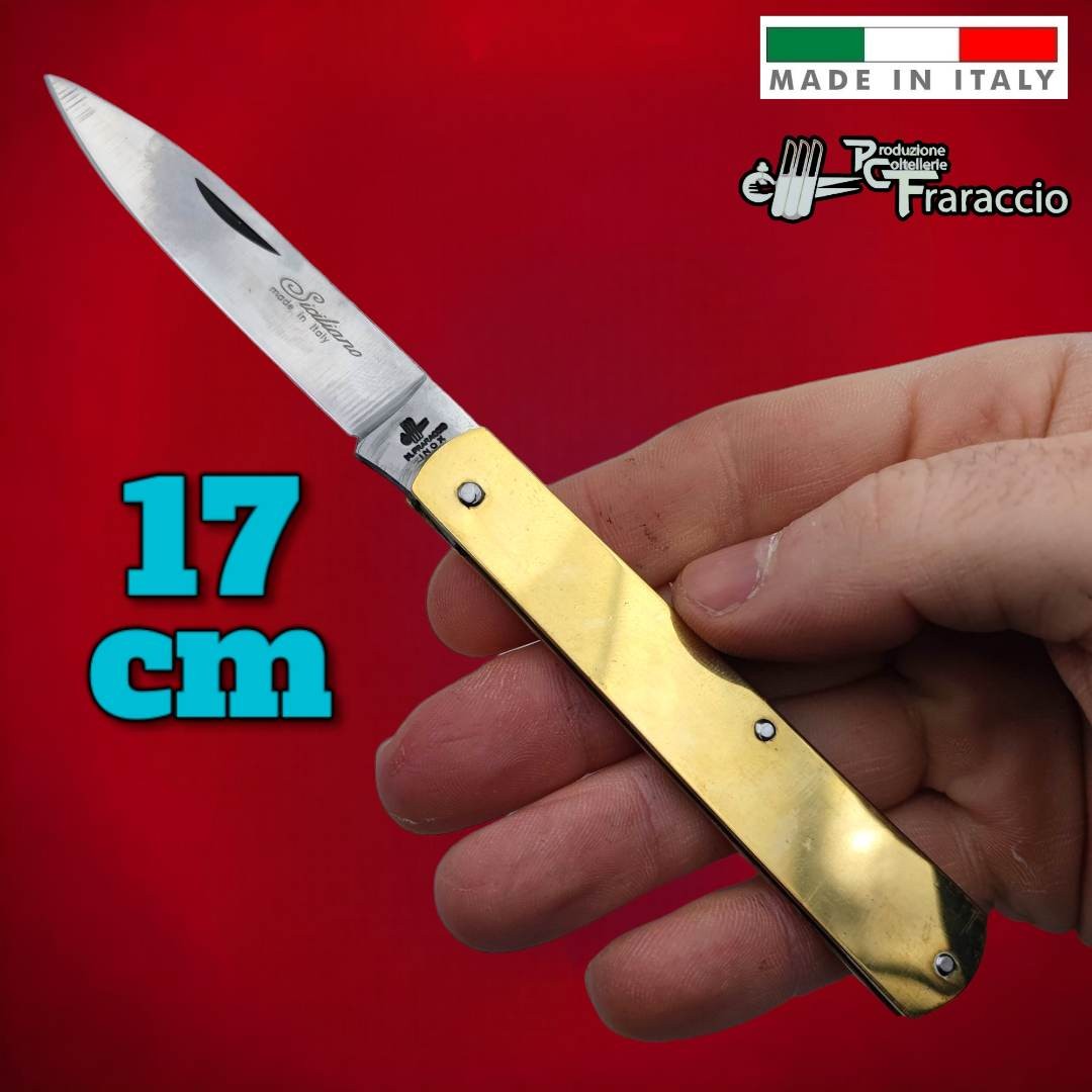 Couteau italie Fraraccio Sfilato laiton 17 cm