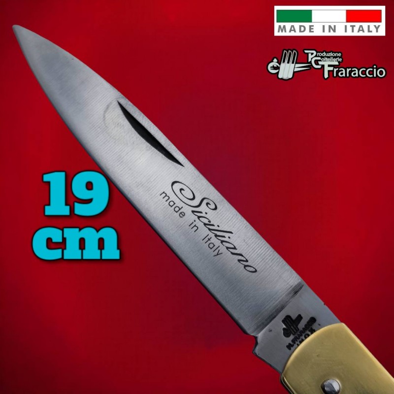 Couteau italie Fraraccio Sfilato laiton 19 cm