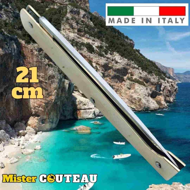 Couteau Fraraccio Italie Pattada laiton 21 cm