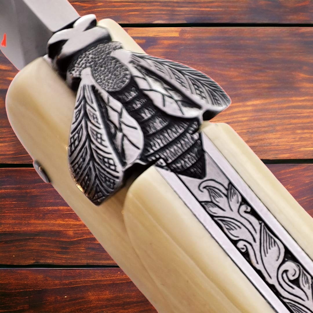Exceptionnel couteau custom Laguiole Custom Latreille 18cm ivoire de mammouth