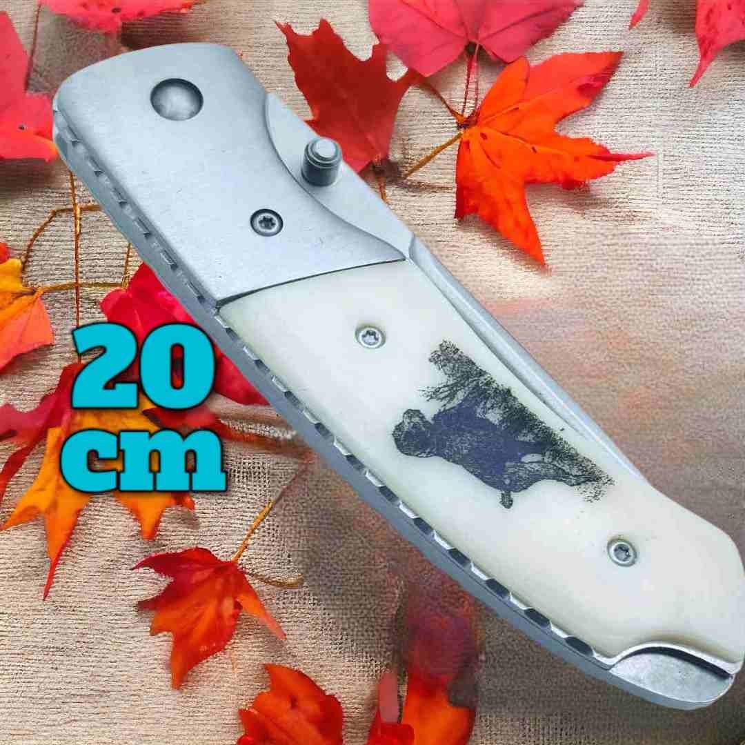 Couteau Albainox chien chasse Deluxe 20 cm manche ABS décoré